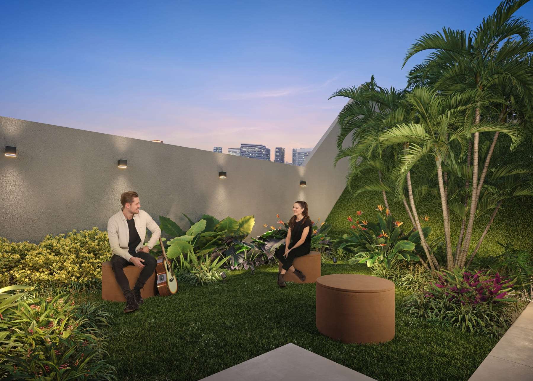 Jardim tropical do Bem Viver Paulista (perspectiva ilustrativa)